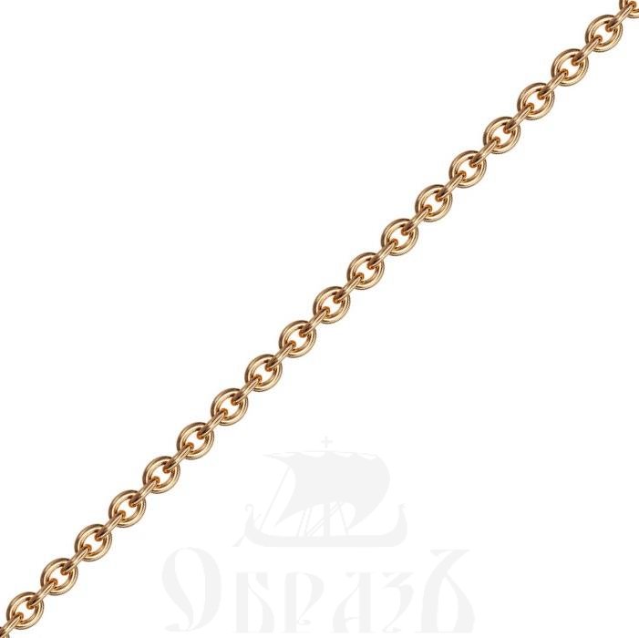 цепь плетение "кобра" красное золото 585 пробы (арт. нц 12-034 d0,45)