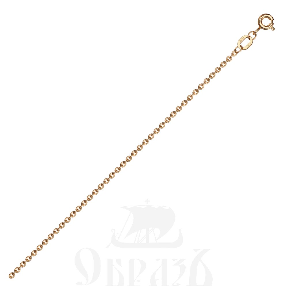 цепь плетение "кобра" красное золото 585 пробы (арт. нц 12-034 d0,45)
