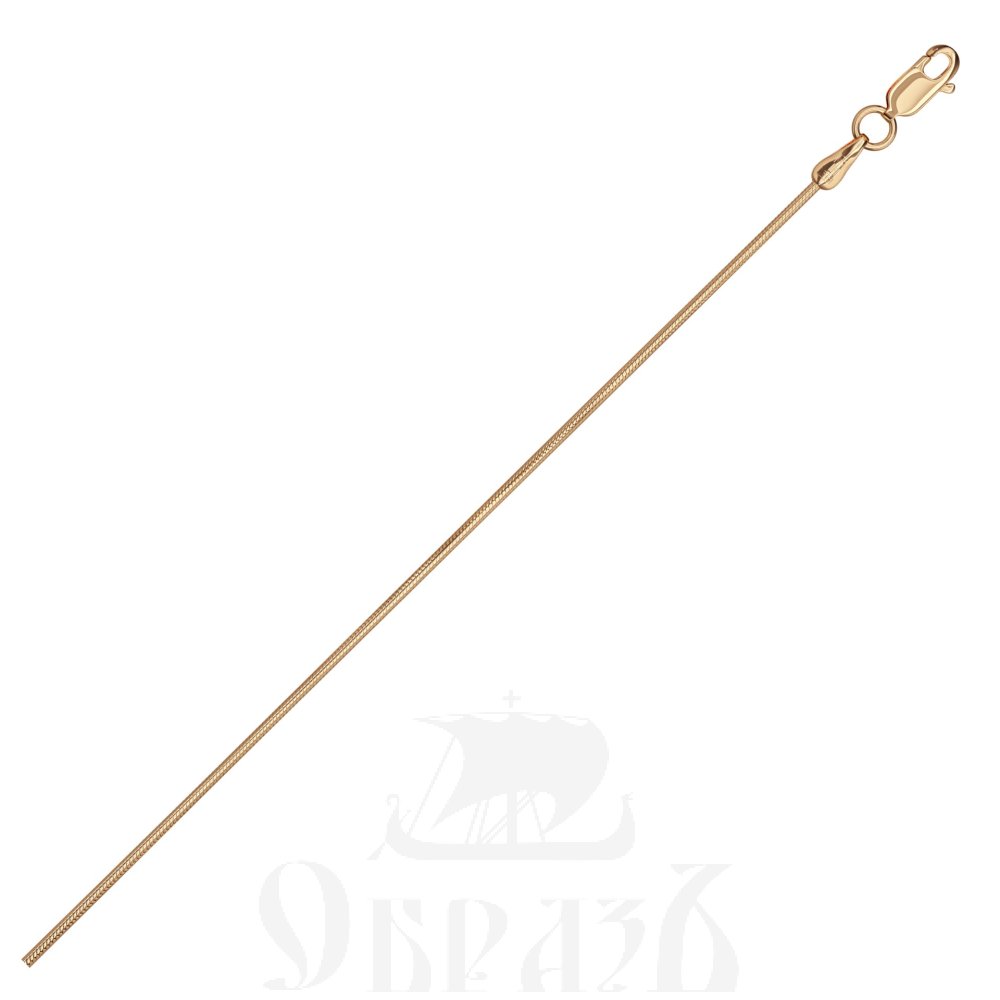 цепь плетение "снейк" красное золото 585 пробы (арт. нц 12-078 d0,30)
