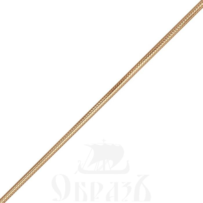 цепь плетение "снейк" красное золото 585 пробы (арт. нц 12-078 d0,30)